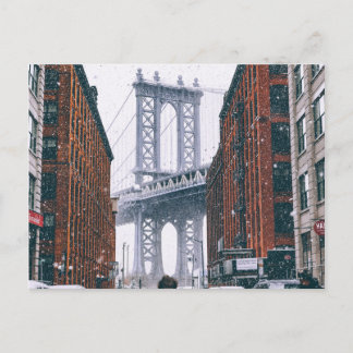 Carte Postale Pont de Brooklyn en hiver (New York, NY)