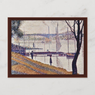 Carte Postale Pont De Courbevoie Par Seurat Georges