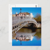 Carte Postale Pont de Dublin Halfpenny (Devant / Derrière)