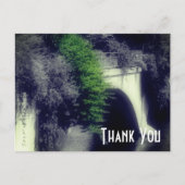 Carte Postale Pont de fleurs noir et blanc merci (Devant)