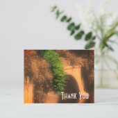 Carte Postale Pont De Fleurs Sepia Merci (Debout devant)