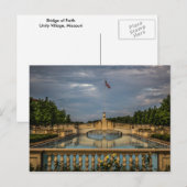 Carte Postale Pont de foi au village de Unity dans le Missouri (Devant / Derrière)