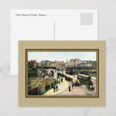 Carte Postale Pont de Glasgow des années 1890 Glasgow Écosse (Devant / Derrière)