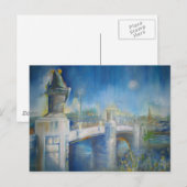 Carte Postale Pont de grenouille en nuit (Devant / Derrière)