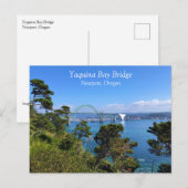 Carte Postale Pont de la Baie de Yaquina, Newport, Oregon (Devant / Derrière)