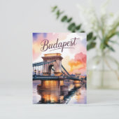 Carte Postale Pont de la chaîne de Budapest (Debout devant)