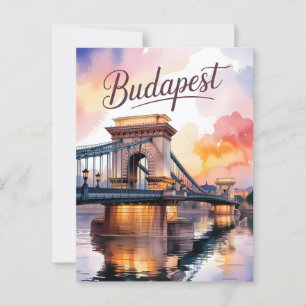 Carte Postale Pont de la chaîne de Budapest