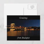 Carte Postale Pont de la chaîne de Budapest (Devant / Derrière)