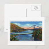 Carte Postale Pont de la rivière Hudson de Bear Mountain (Devant / Derrière)