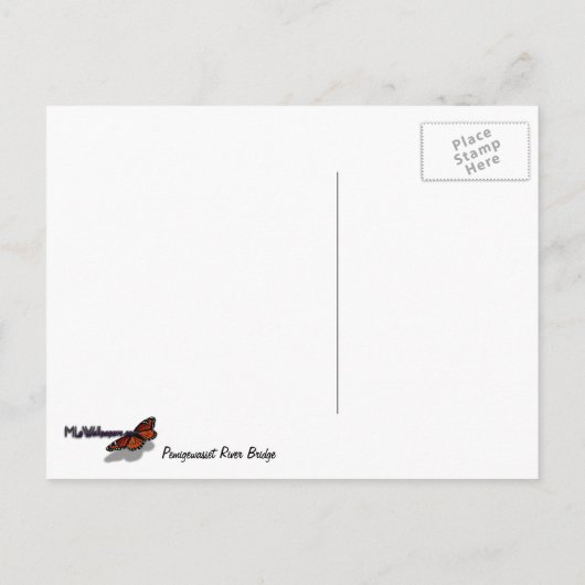 Carte Postale Pont de la rivière Pemigewasset dans le New Hampsh (Dos)