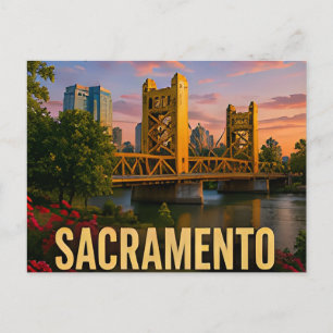 Carte Postale Pont de la rivière Sacramento Californie Gif de vo