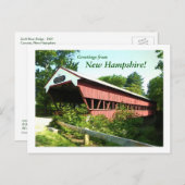 Carte Postale Pont de la rivière Swift - New Hampshire (Devant / Derrière)