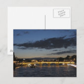 Carte Postale Pont de la Seine au crépuscule (Devant / Derrière)