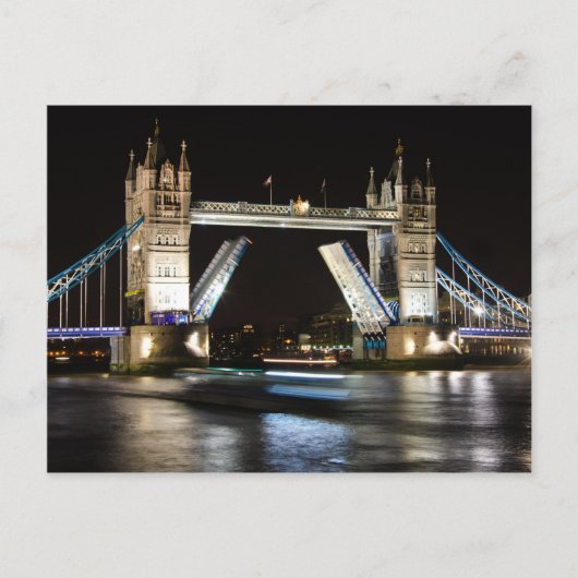 Carte Postale Pont de la Tour de nuit (Devant)