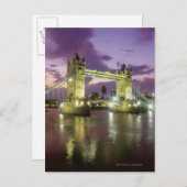 Carte Postale Pont de la Tour de nuit (Devant / Derrière)