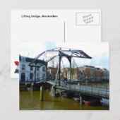 Carte Postale Pont de levage, Amsterdam (Devant / Derrière)
