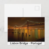 Carte Postale Pont de Lisbonne - Portugal (Devant / Derrière)