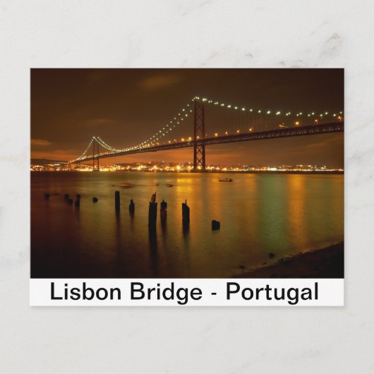 Carte Postale Pont de Lisbonne - Portugal (Devant)