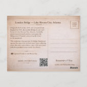 Carte Postale Pont de Londres (Dos)