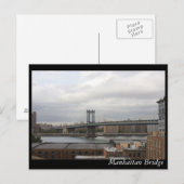 Carte Postale Pont de Manhattan (Devant / Derrière)
