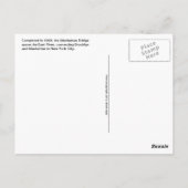 Carte Postale Pont de Manhattan (Dos)