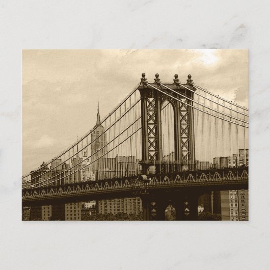 Carte Postale Pont de Manhattan (Devant)