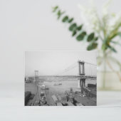 Carte Postale Pont de Manhattan, 1909 (Debout devant)