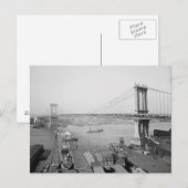 Carte Postale Pont de Manhattan, 1909 (Devant / Derrière)