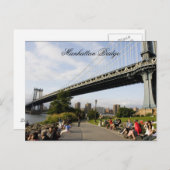 Carte Postale Pont de Manhattan, New York (Devant / Derrière)