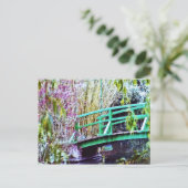 Carte Postale Pont de Monet avec fleurs (Debout devant)