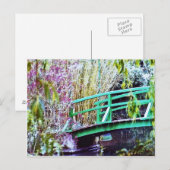 Carte Postale Pont de Monet avec fleurs (Devant / Derrière)