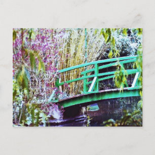 Carte Postale Pont de Monet avec fleurs