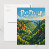 Carte Postale Pont de New River Gorge USA (Devant / Derrière)