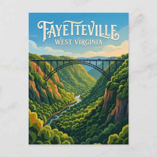 Carte Postale Pont de New River Gorge USA (Devant)