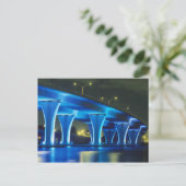 Carte Postale Pont de nuit à Port of Miami, Floride (Debout devant)