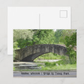Carte Postale Pont de pierre de Tenney Park à Madison, Wisconsin (Devant / Derrière)