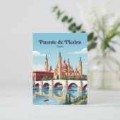 Carte Postale Pont de Pierre Espagne (Debout devant)