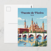 Carte Postale Pont de Pierre Espagne (Devant / Derrière)