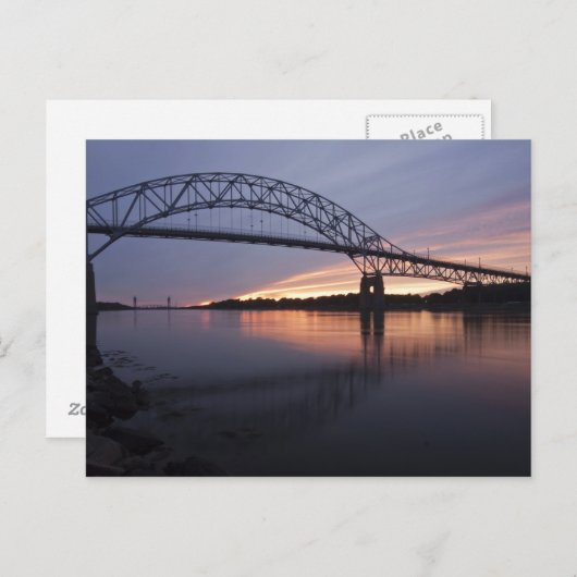 Carte Postale Pont de Sagamore sur le canal du cap Cod, (Devant / Derrière)