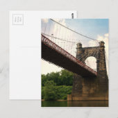 Carte Postale Pont de suspension à roues (Devant / Derrière)