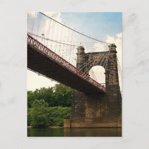 Carte Postale Pont de suspension à roues
