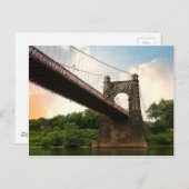 Carte Postale Pont de suspension à roues (Devant / Derrière)