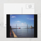 Carte Postale Pont de suspension Savannah (Devant / Derrière)