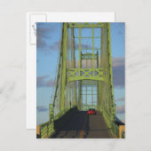 Carte Postale Pont de suspension sur Little Deer Isle (Devant / Derrière)