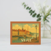 Carte Postale Pont de Vejle Danemark (Debout devant)