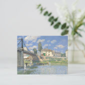 Carte Postale Pont de Villeneu par Sisley Impressionist Paint (Debout devant)