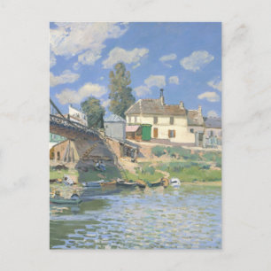 Carte Postale Pont de Villeneu par Sisley Impressionist Paint
