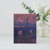 Carte Postale Pont de Waterloo, temps couvert par Claude Monet (Debout devant)