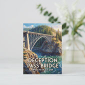 Carte Postale Pont Deception Pass — Washington (Debout devant)