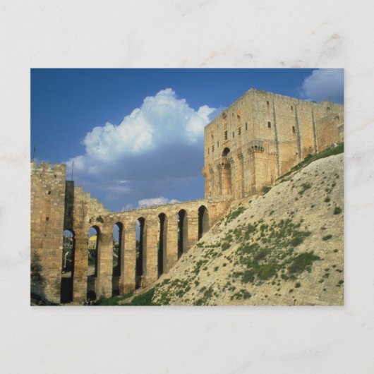 Carte Postale Pont d'entrée et douves, La Citadelle, Alep, Syr (Devant)